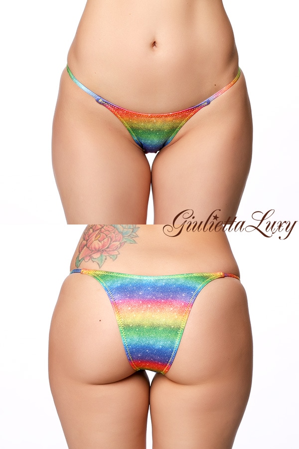 柄ハーフバックショーツ・レインボー