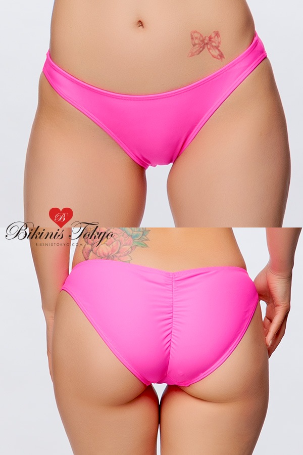 クランチ加工フルバックボトム・ネオンピンク