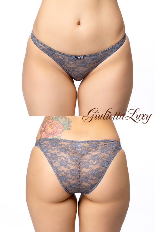 【ユニセックス】総レースフルバックショーツ・グレー