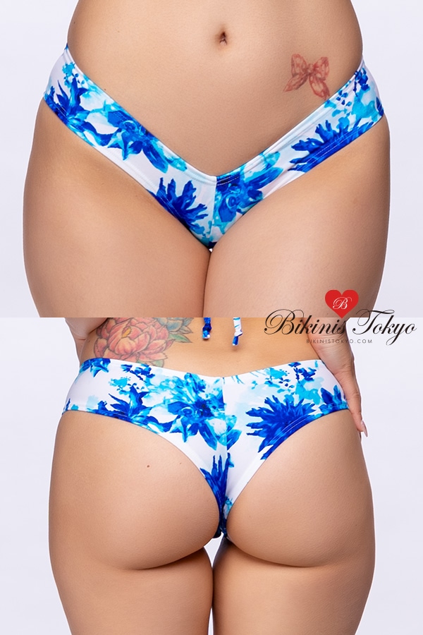 【BikinisTokyoオリジナル】マイクロヒップハングボトム・ブルーフラワー