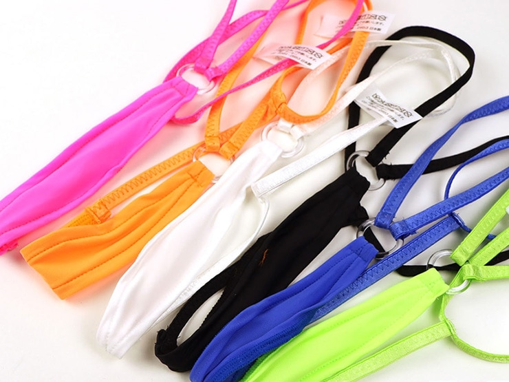 クリアリングTフロントGストリングショーツ・ブラック