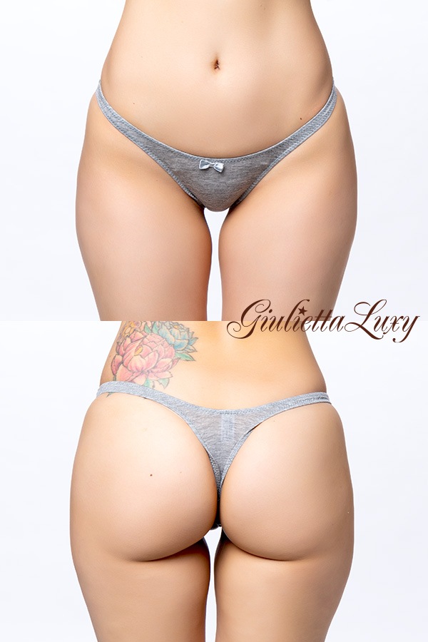 【ユニセックス】ヨリセル素材Tバックショーツ ・グレー