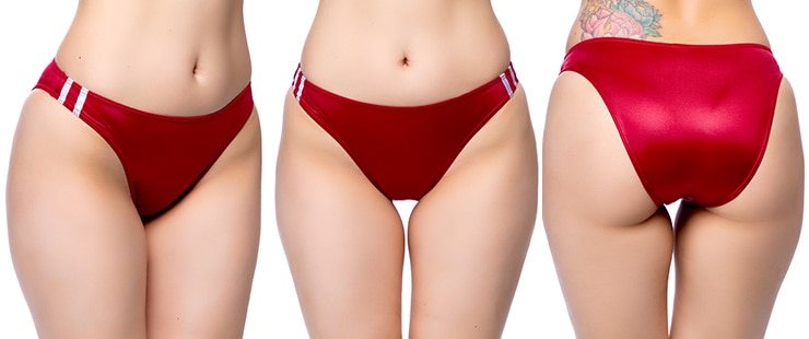 【ユニセックス】スーパーウェット素材ラインブルマフルバックショーツ・エンジ