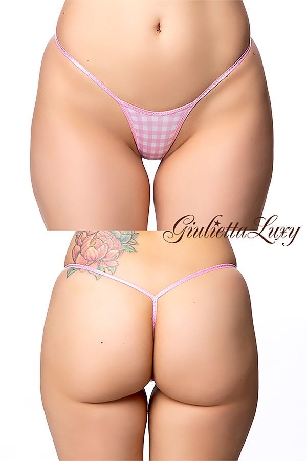 ギンガムチェックGストンリングショーツ・ピンク