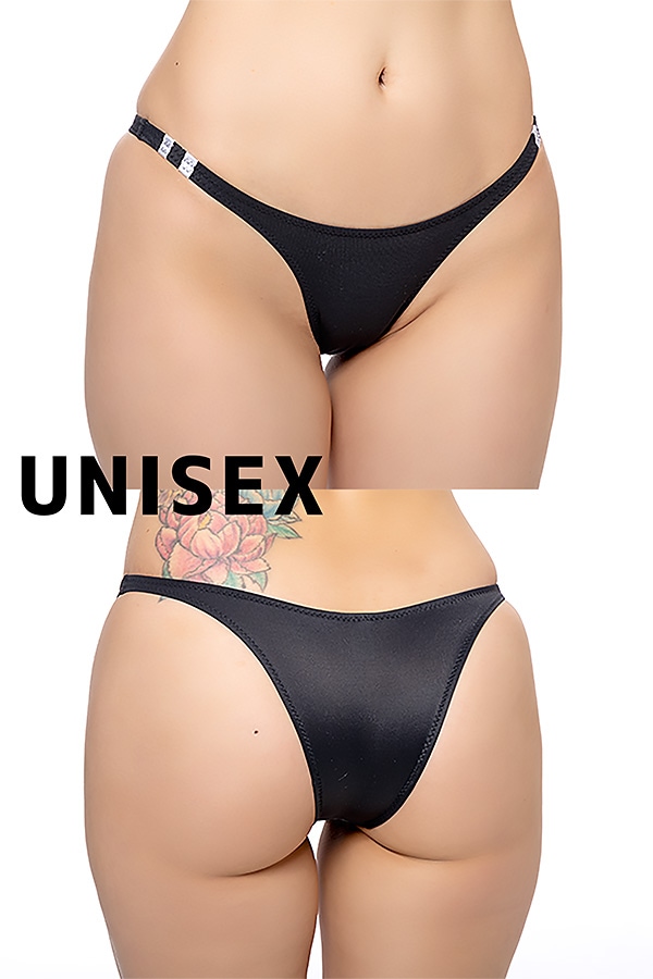 【ユニセックス】ローライズブルマ風ハーフバックショーツ・ブラック