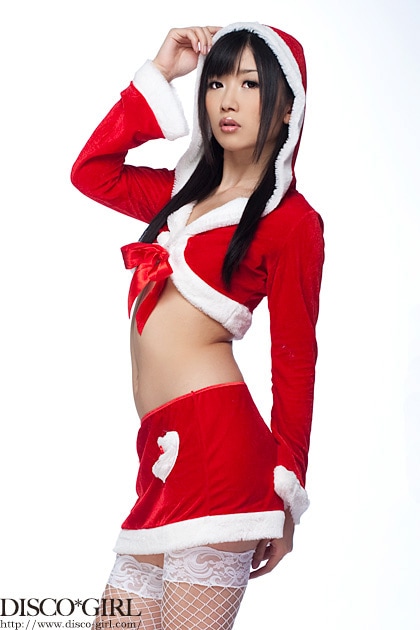 前結びリボン☆フード付きサンタガール3点セット