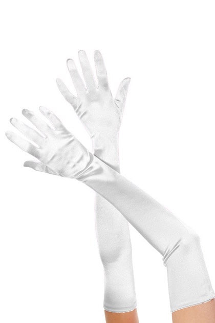 Extralongサテングローブ・ホワイト