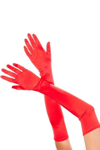 Extralongサテングローブ・レッド