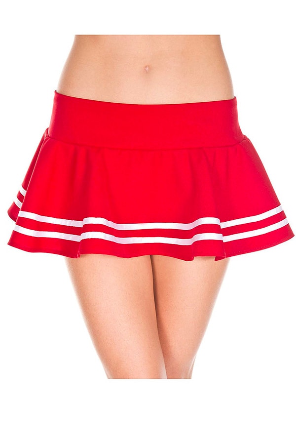 ダブルストライプwavyスカート・レッド