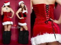 コルセット＆スカートサンタクロース2点セット|クリスマス|コスプレ