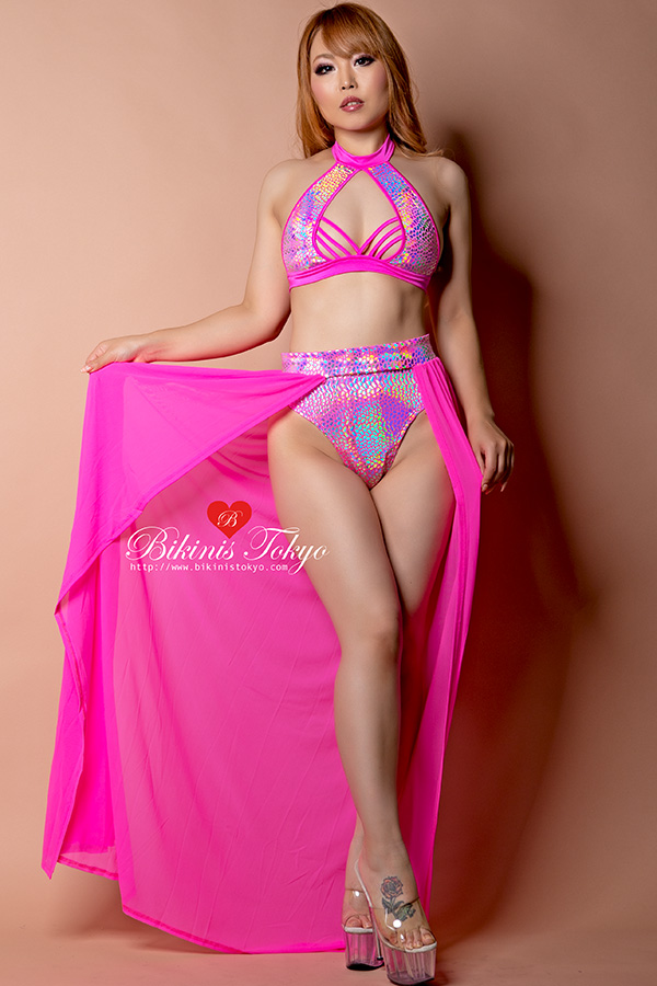 フロントオープンスカート・ピンク