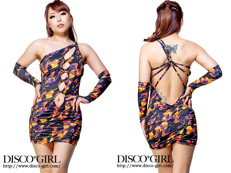 [BL商品対応]ロンググローブ・ファイヤー柄2