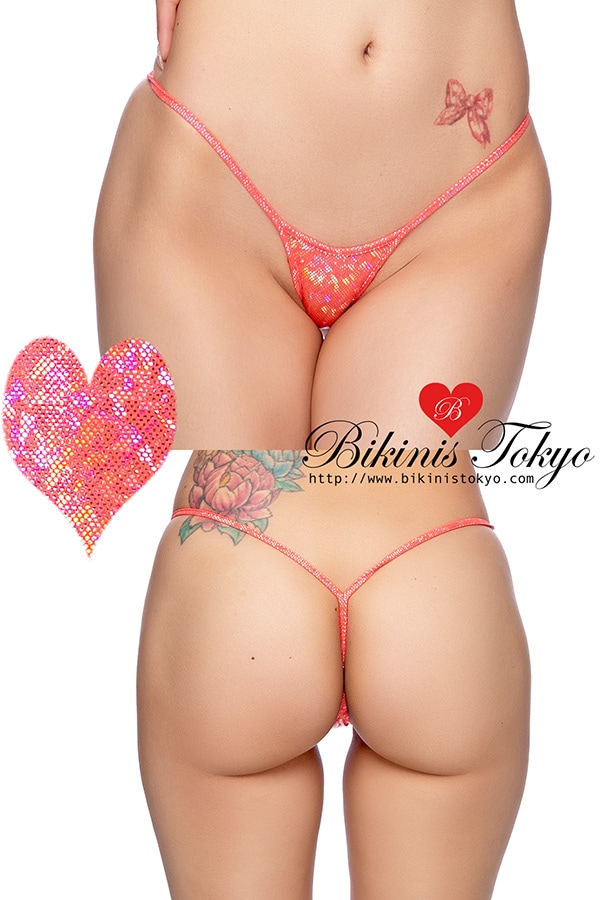 【BikinisTokyoオリジナル】マイクロGストリングショーツ・ホログラムラメオレンジ