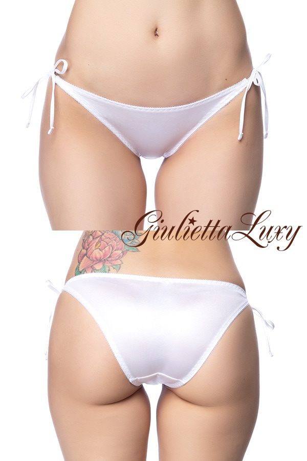 フェリカ素材タイサイドフルバックショーツ・ホワイト