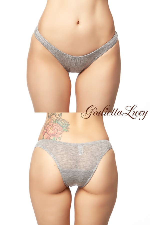 ヨリセル素材ローライズショーツ・グレー