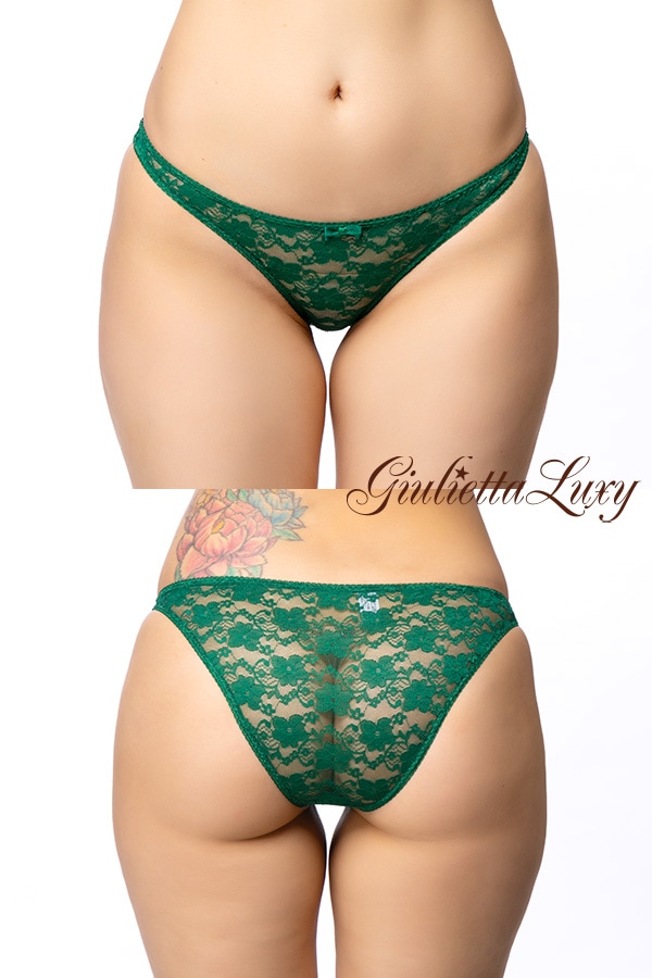 【ユニセックス】総レースフルバックショーツ・グリーン