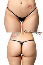 Wet素材ローライズTバックショーツ・ブラック|パンティ・ショーツ|下着・ランジェリー