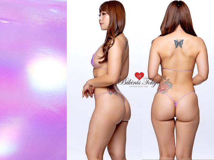 スリング マイクロビキニ・虹色ラメラベンダー