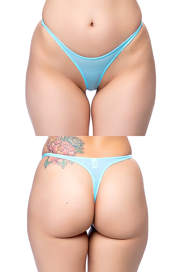 透けハイレグTバックショーツ ・ベビーブルー