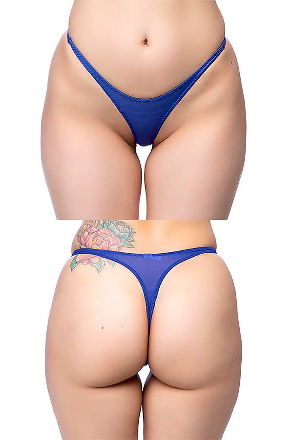 透けハイレグTバックショーツ ・ネイビー