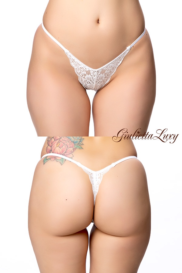 ストレッチレースTバックショーツ・ホワイト