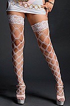 シリコン付きレースガーターWクロス網タイツ|ストッキング・パンスト|ストッキング・タイツ・靴下