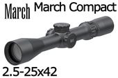 ڼʡ March Compact 2.5-25x42mm D25V42T Tactical Model 1/4MOA (Cross Hair)