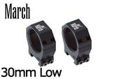 ڼʡ March Picatinny ץ󥰡30mm󥰡Low(⤵26mm