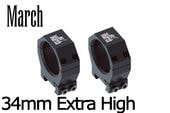 ڼʡ March Picatinny ץ󥰡34mm󥰡Extra Highʹ⤵37mm