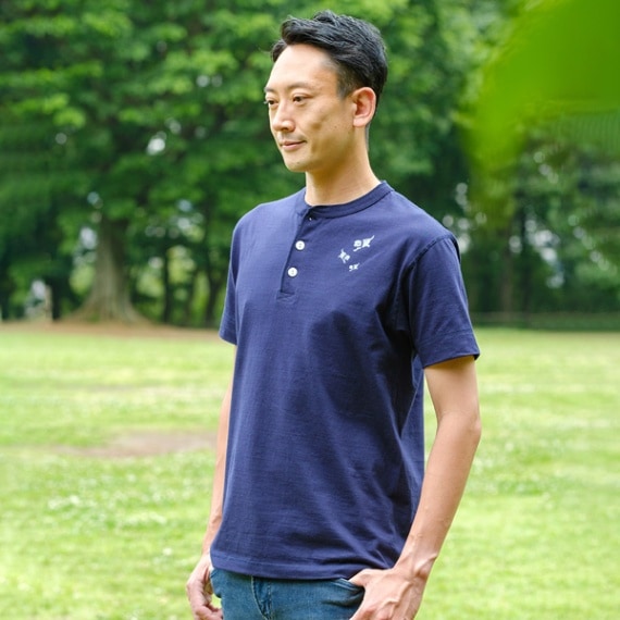 ヘンリーネックTシャツ