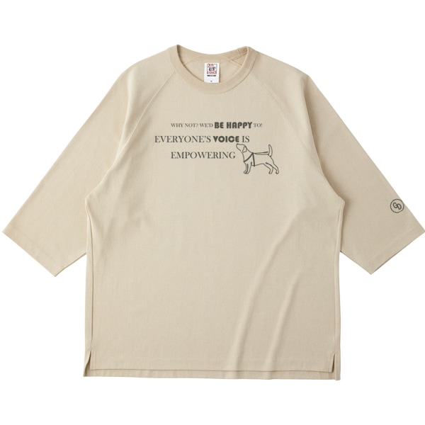 リラックスフィット ラグランT【ストーン】