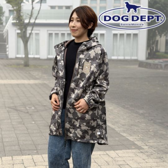 レディース DOG DEPT 迷彩柄 カモフラ パーカー ワンピース