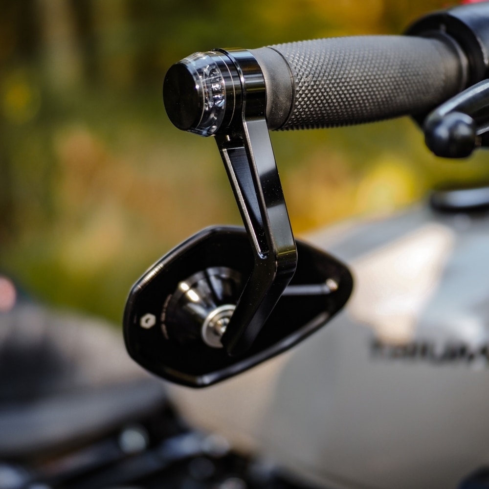 mo.ビュー スポーツ130 ガラスレス バーエンドミラー （1個