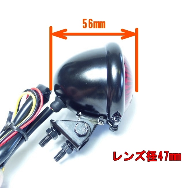 ベーツスタイルLEDテールライト レッドクラシックレンズ ブラック