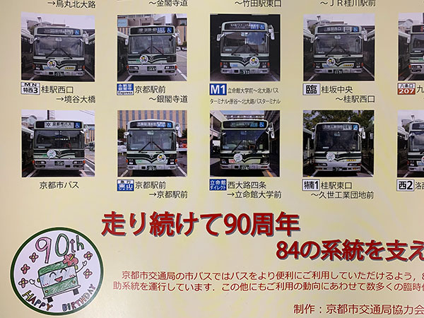 京都市バス　京都市交通局グッズセット 京都市交通局 市バス90周年ポスターセット | 京都市交通局商品 | 鉄道