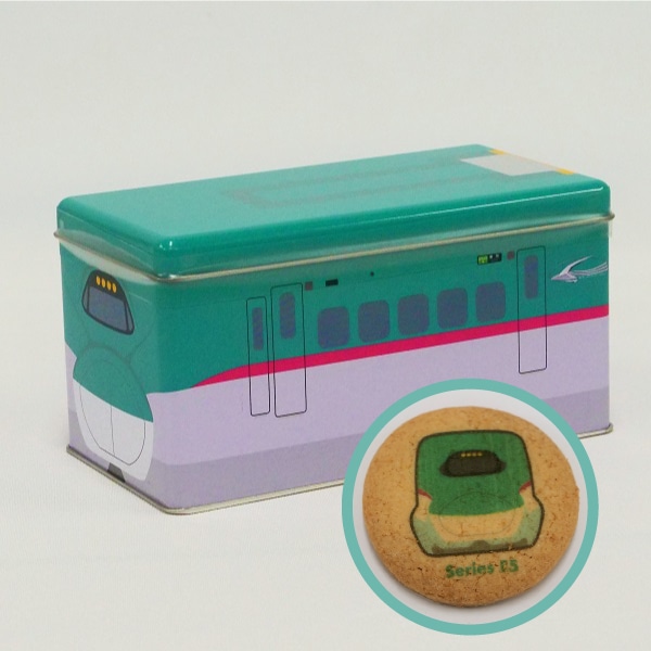 電車缶クッキー 新幹線 E５系はやぶさ 電車缶クッキー 鉄道甲子園オンラインショップ