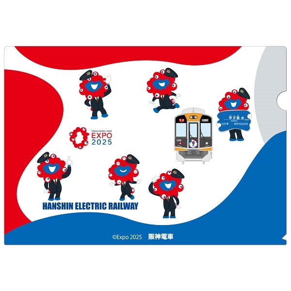 EXPO2025 ミャクミャク to 阪神電車 A4クリアファイル | EXPO2025