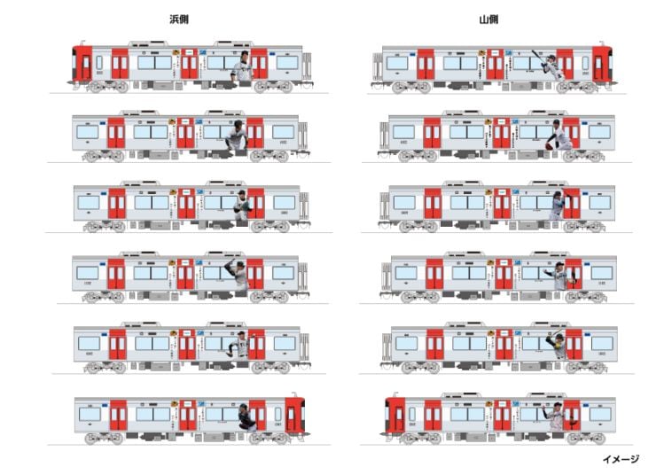 2025リーグ優勝記念ラッピングトレイン 阪神1000系Nゲージ6両編成
