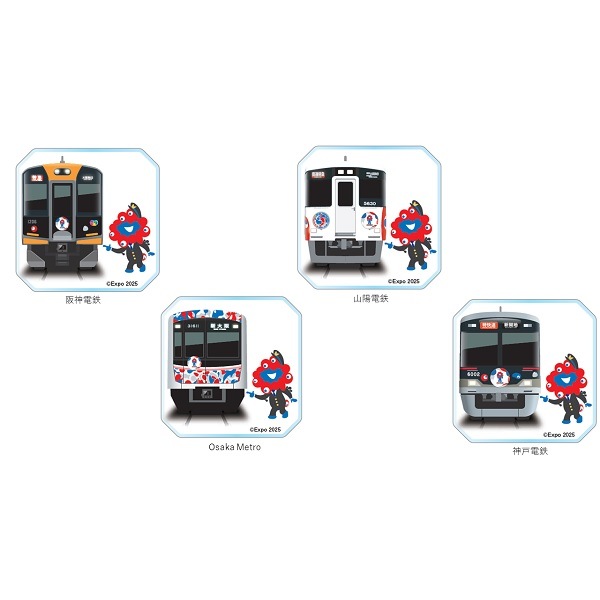 EXPO2025 �ߥ㥯�ߥ㥯 ��Kansai Area Trains�� �ȥ졼�ǥ��󥰥ޥ��ͥå�(��11��) ��åԥ����(���̥��饹��ver)