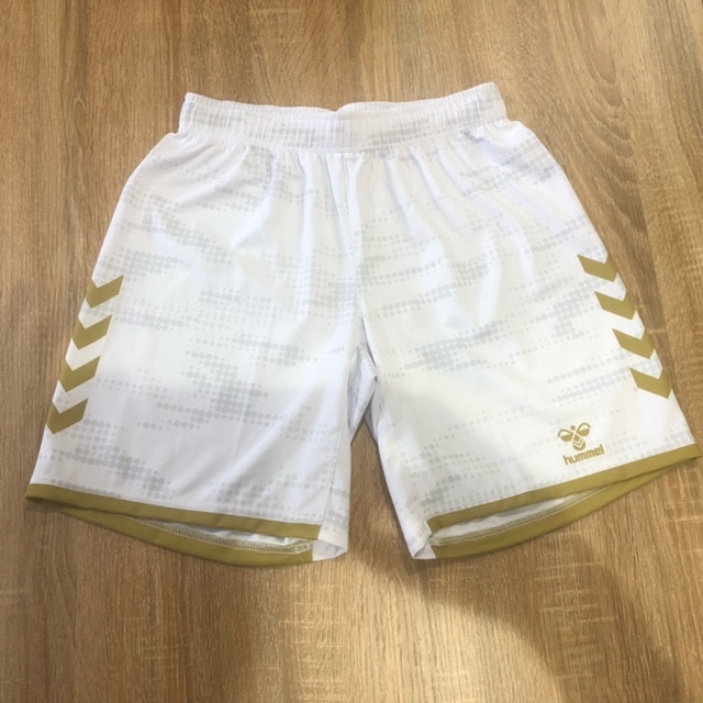 【hummel】オーダープラクティスパンツ　ヒート限定カラー(ホワイト×ゴールド)