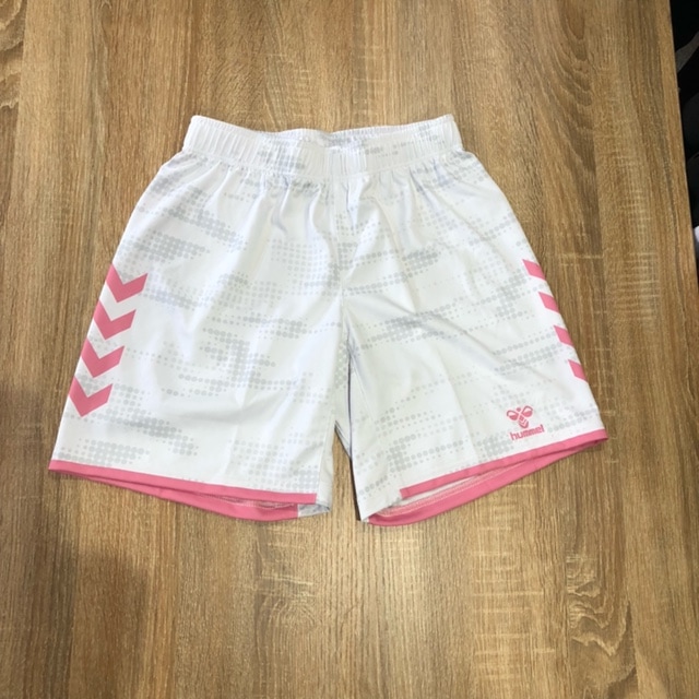 【hummel】オーダープラクティスパンツ　ヒート限定カラー(ホワイト×ピンク)