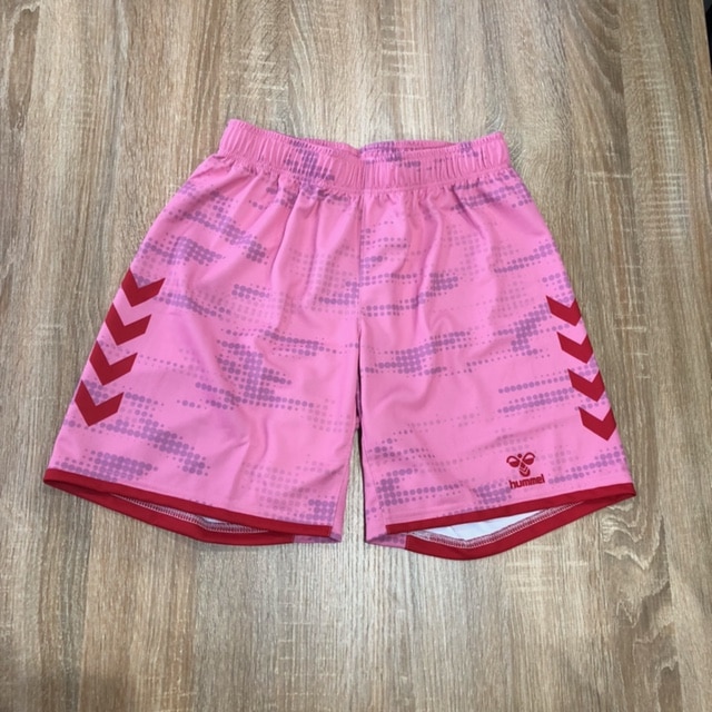 【hummel】オーダープラクティスパンツ　ヒート限定カラー(ピンク×レッド)