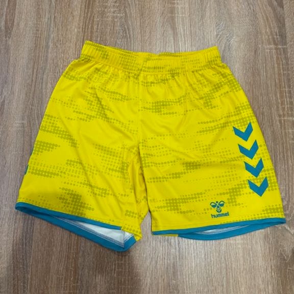 【hummel】オーダープラクティスパンツ　ヒート限定カラー(イエロー×アサギ）