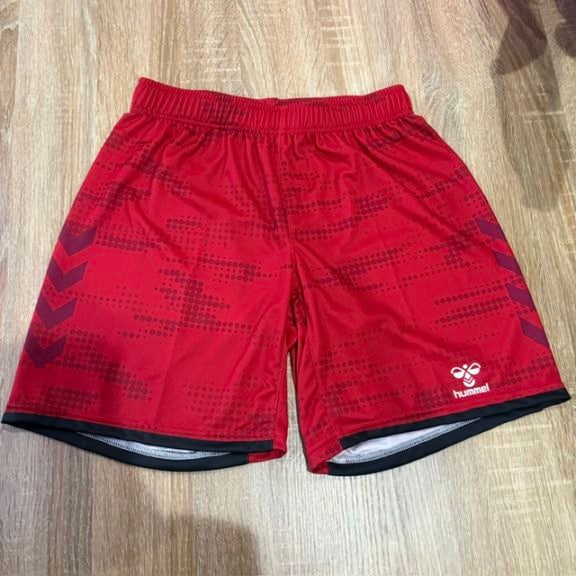【hummel】オーダープラクティスパンツ　ヒート限定カラー(レッド×クラレット)