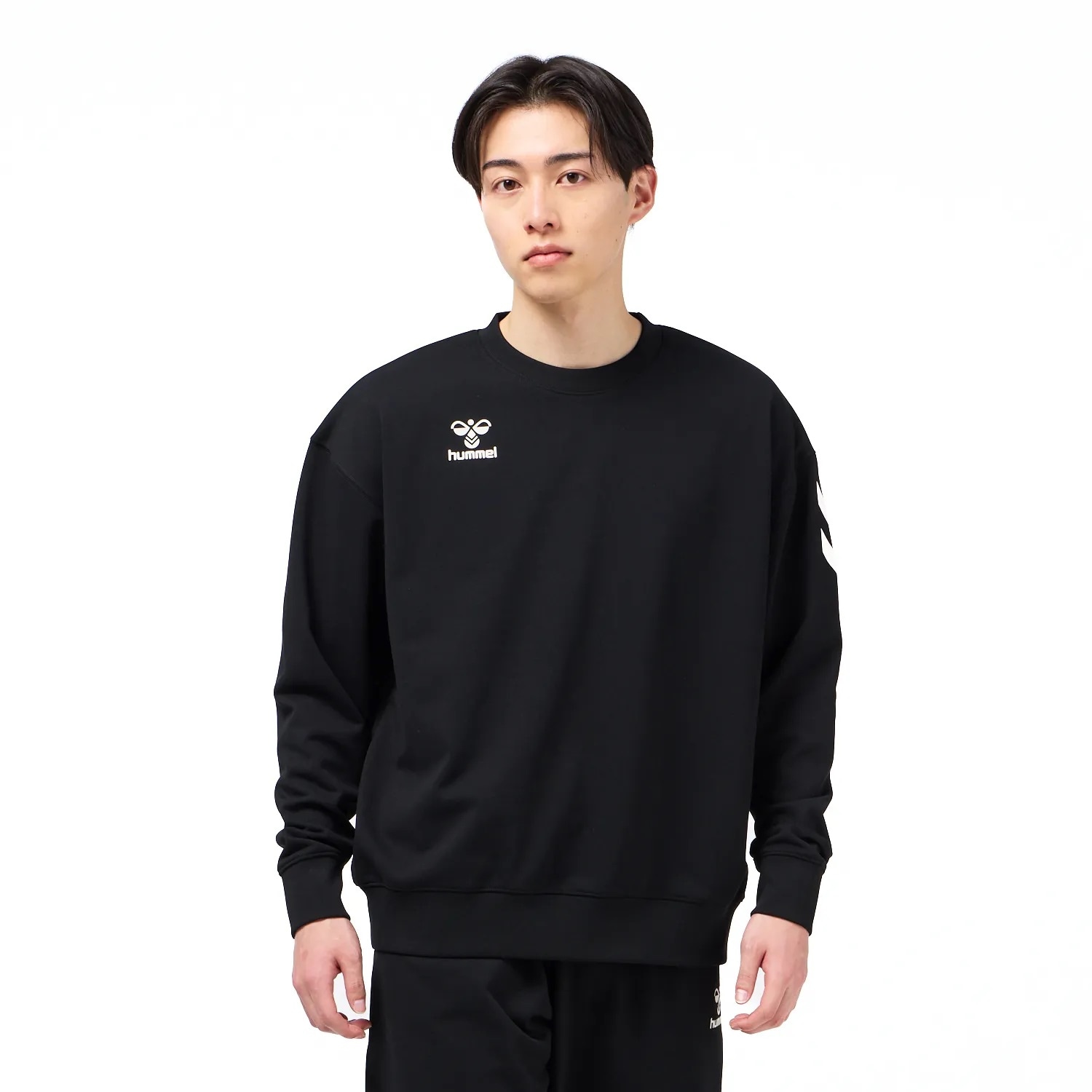 【hummel】裏毛スウェットクルーネック