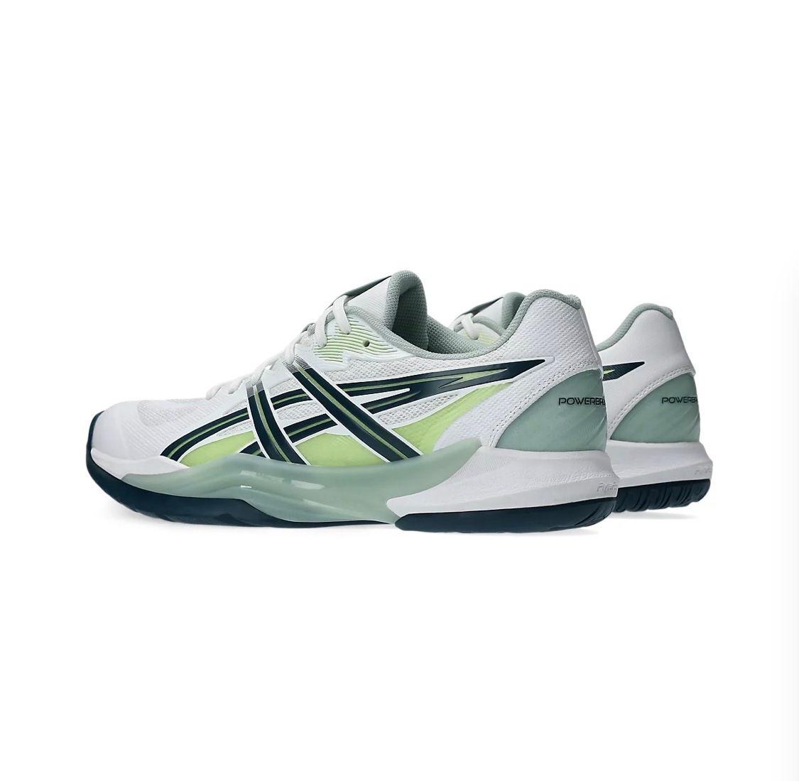 【asics】POWERBREAKFF　WHITE/TRANQUILTEAL