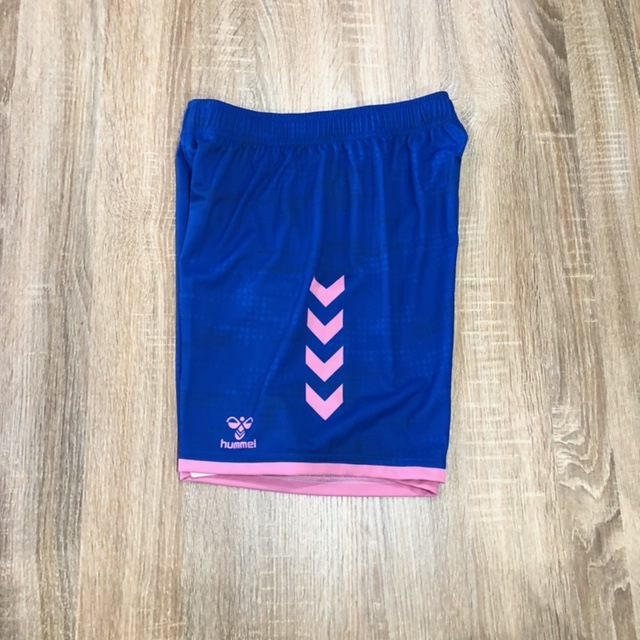 【hummel】オーダープラクティスパンツ　ヒート限定カラー(ブルー×ピンク)