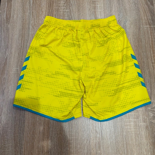 【hummel】オーダープラクティスパンツ　ヒート限定カラー(イエロー×アサギ）