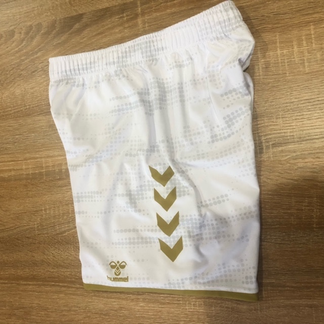 【hummel】オーダープラクティスパンツ　ヒート限定カラー(ホワイト×ゴールド)