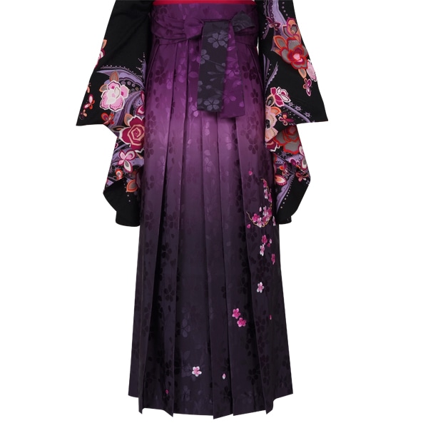  紫×ぼかし刺繍 レンタル 袴単品 P098-LL